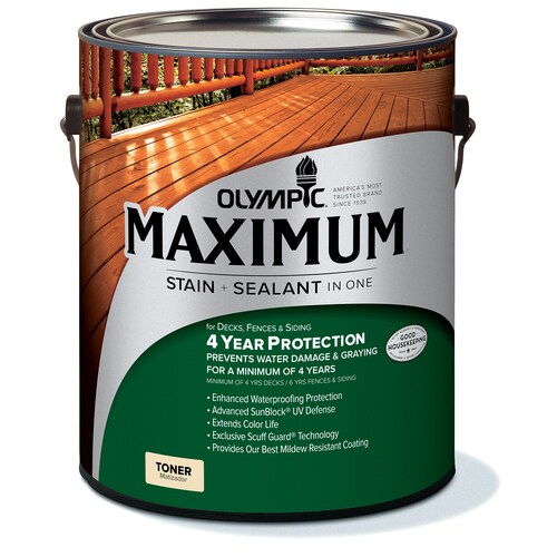 Olympic Maximum Redwood Naturaltone Semi-Transparent Exterior Stain ...