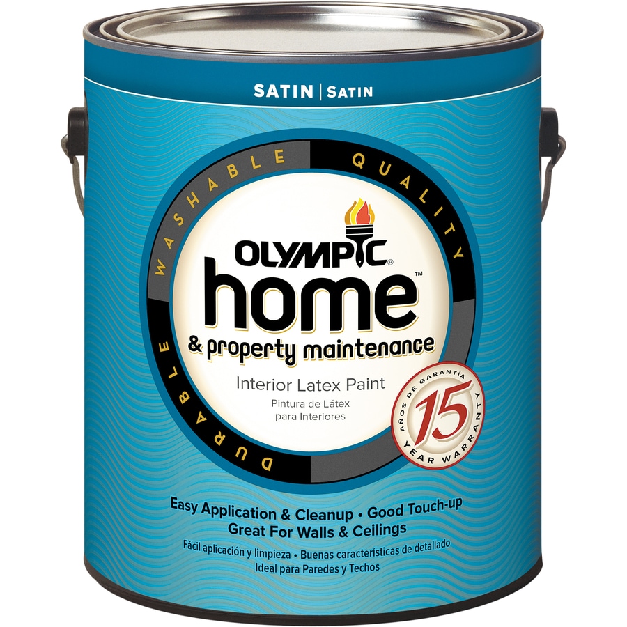 Olympic Home Satin White Tintable Interior Paint (1Gallon) in the