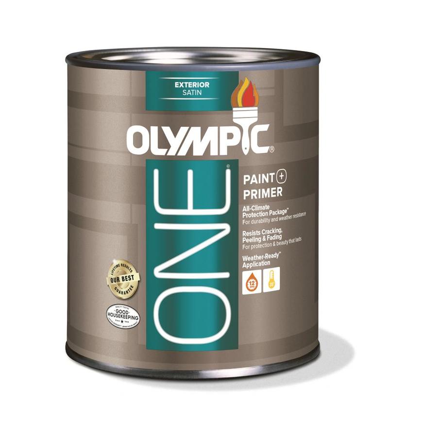 Olympic One Base 1/Ultra White Satin Latex Exterior Paint (Actual Net