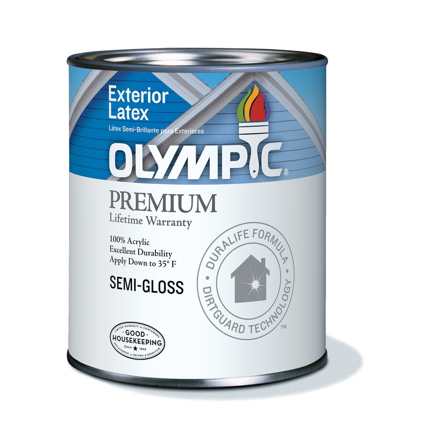 Olympic Exterior Paint Part - 15: Olympic White Semi-Gloss Latex Exterior Paint (Actual Net Contents: 124-fl