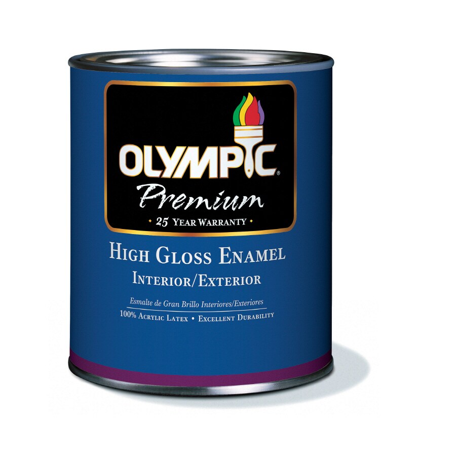 Olympic 1 Quart Interior Exterior High Gloss White Latex Base Paint At   715195991988 