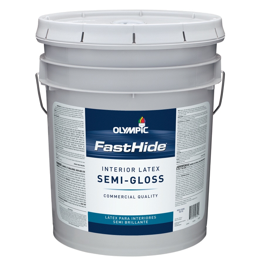 FastHide 5Gallon Interior SemiGloss White LatexBase Paint at Lowes.com