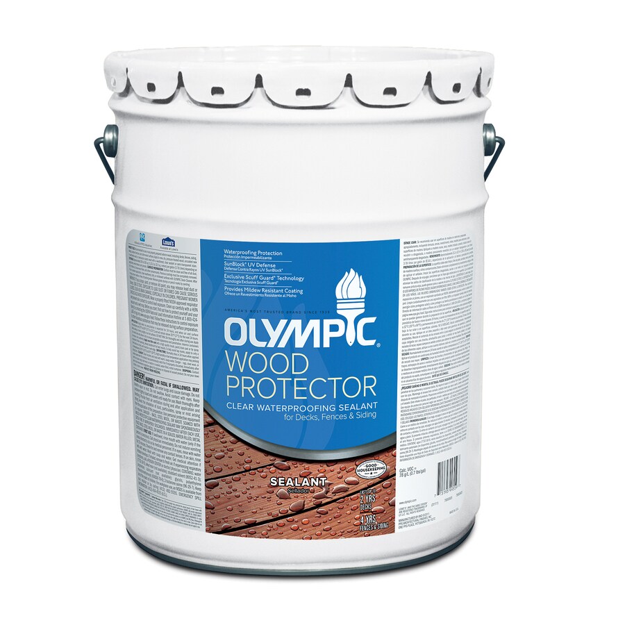 Olympic Clear Exterior Wood Stain (5Gallon Size Container) at