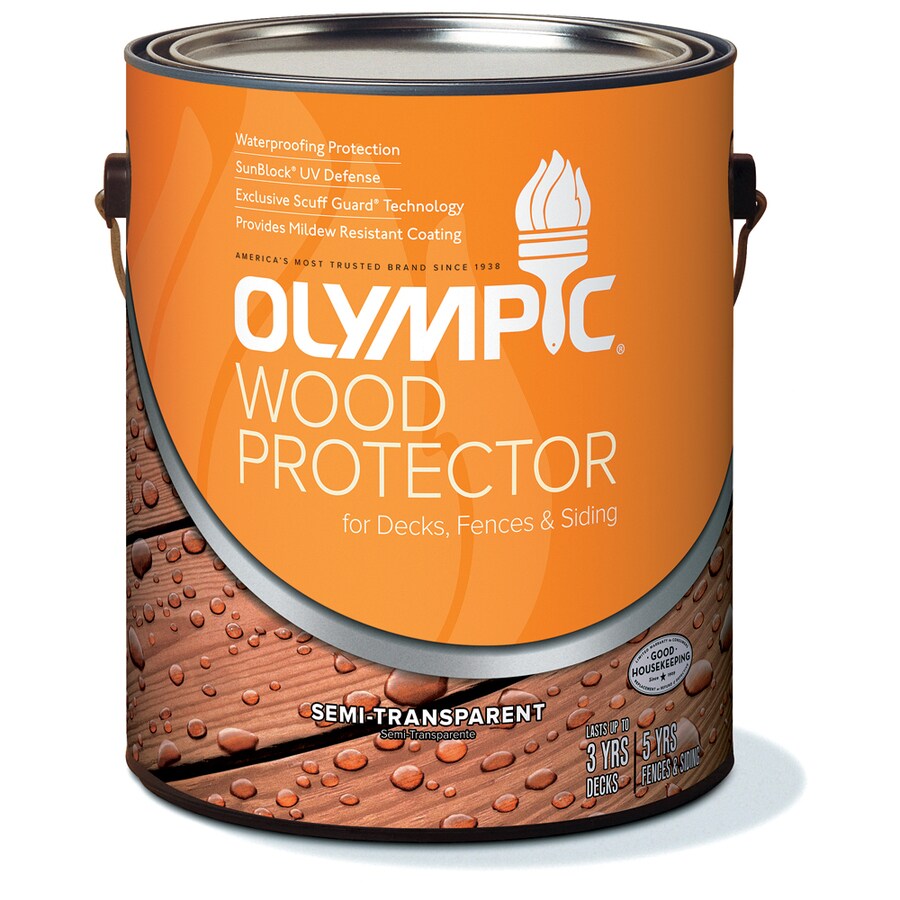 Olympic Redwood Naturaltone Semi-Transparent Exterior Stain and Sealer ...