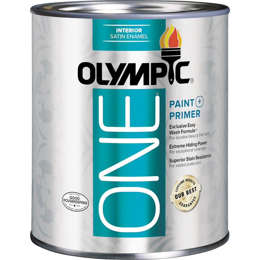 Olympic One Tintable Satin Latex Enamel Interior Paint and Primer in