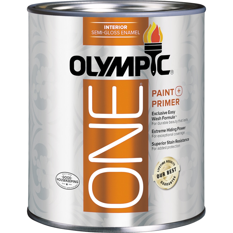 Olympic One Tintable Semi Gloss Latex Enamel Interior Paint And Olympic One Tintable Semi Gloss Latex Enamel Interior Paint And Primer In Actual