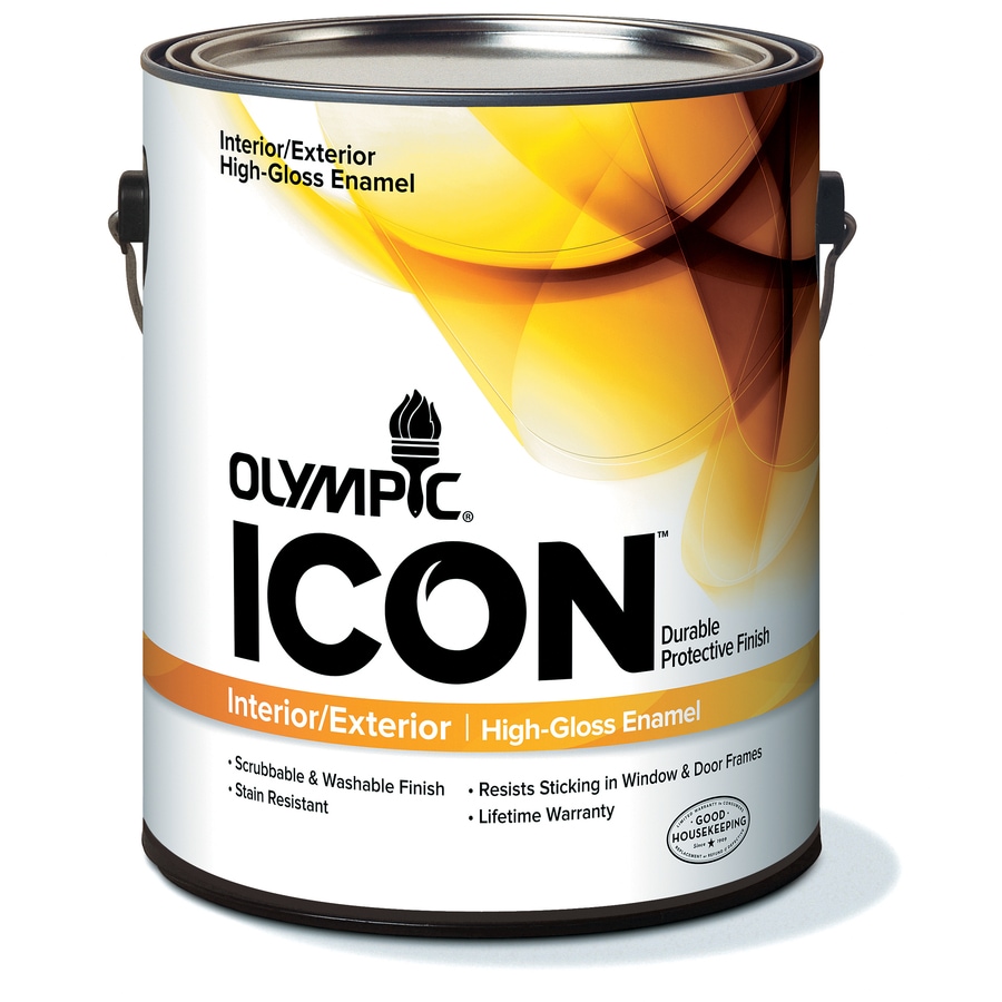 Olympic White HighGloss Latex Interior/Exterior Paint (Actual Net