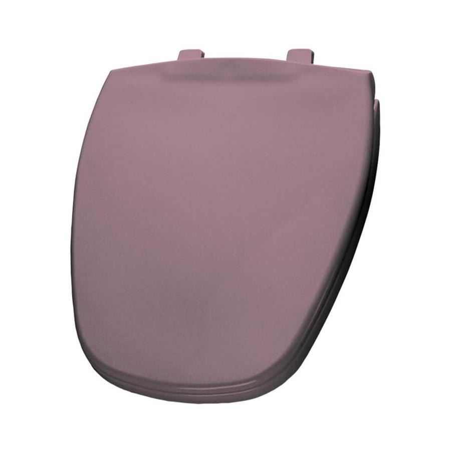 Bemis Dusty Rose Plastic Round Toilet Seat in the Toilet Seats