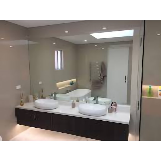 Polished Frameless Wall Mirror, Shower Curtains Builders Warehouse Okc