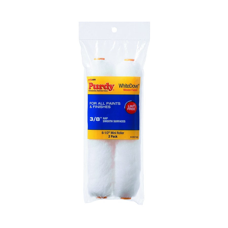 Purdy White Dove 2-Pack 6.5-in x 3/8-in Mini Woven Acrylic Fiber Paint Roller Cover at Lowes.com