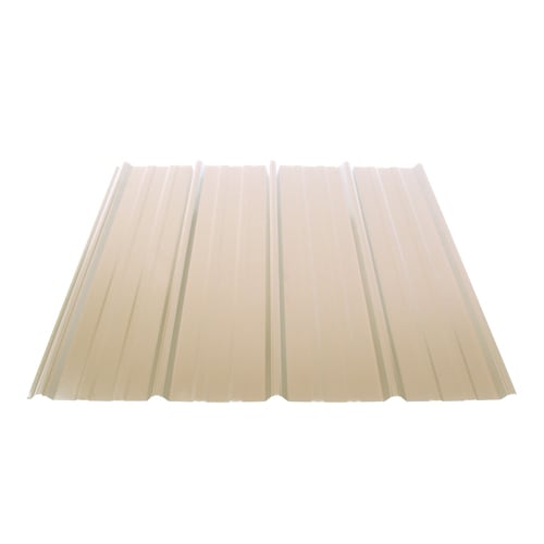 Fabral 5 Rib 3.14-ft x 8-ft Ribbed Off-white Metal Roof Panel in the ...