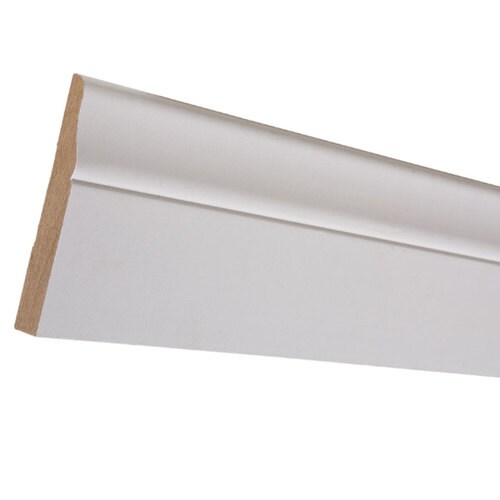 31/2in x 8ft Primed MDF Baseboard Moulding (Actual 3.5in x 8ft