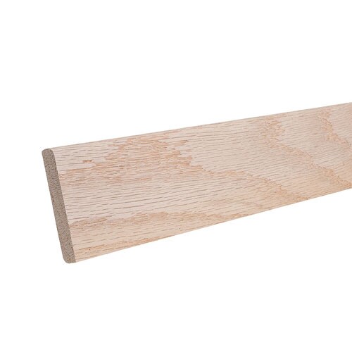 21/4in x 8ft Oak Unfinished Baseboard Moulding (Actual 2.25in x 8