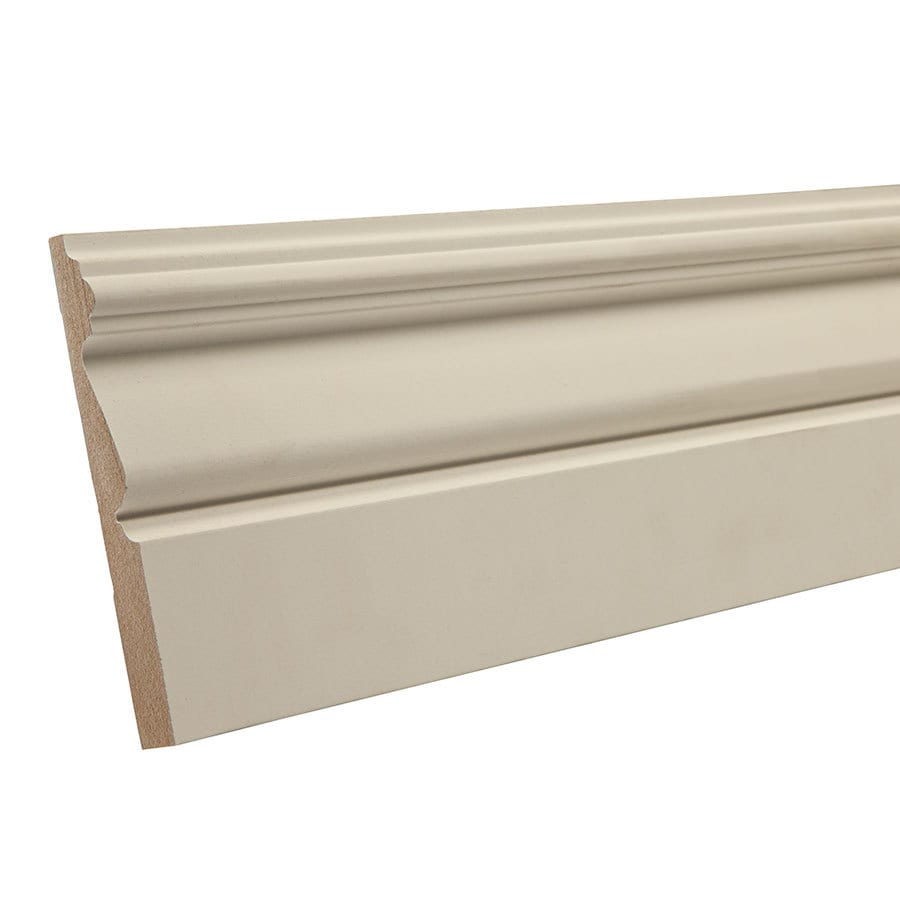 4.25in x 8ft Primed MDF Baseboard Moulding at