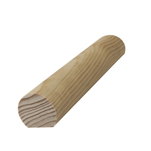 1.688in x 8ft Brown Unfinished Pine Handrail in the Handrails