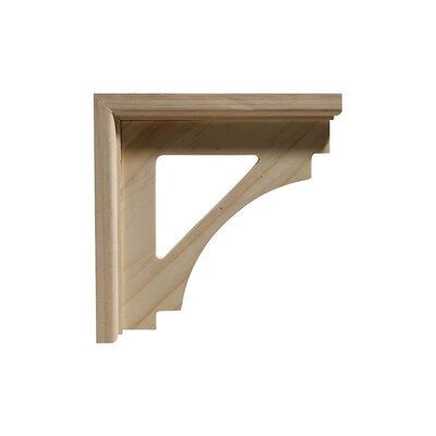Ornamental 1 5 In X 7 In X 7 In Pine Unfinished Wood Corbel At