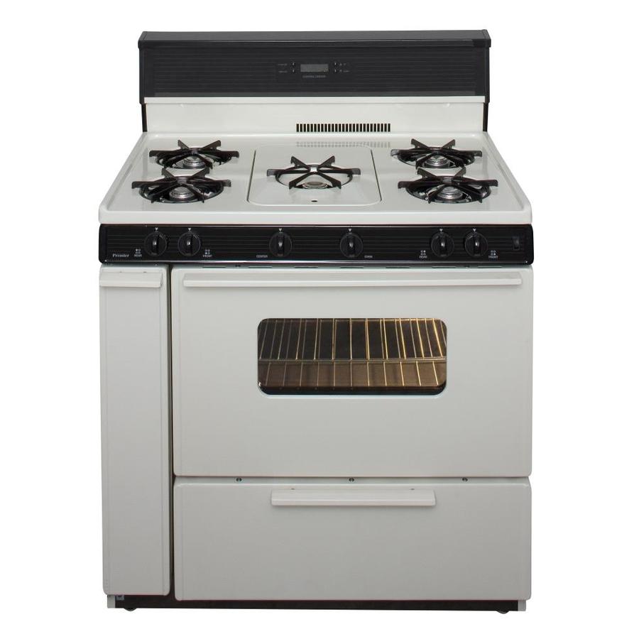 Premier 36Inch 4Burner Freestanding Gas Range (Color Bisque) in the