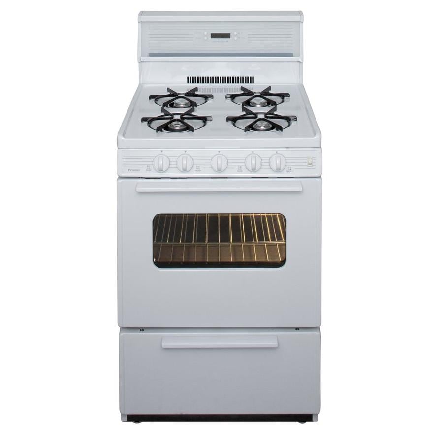 Shop Premier Freestanding 2 9 Cu Ft Gas Range White On White Common   717309023974 