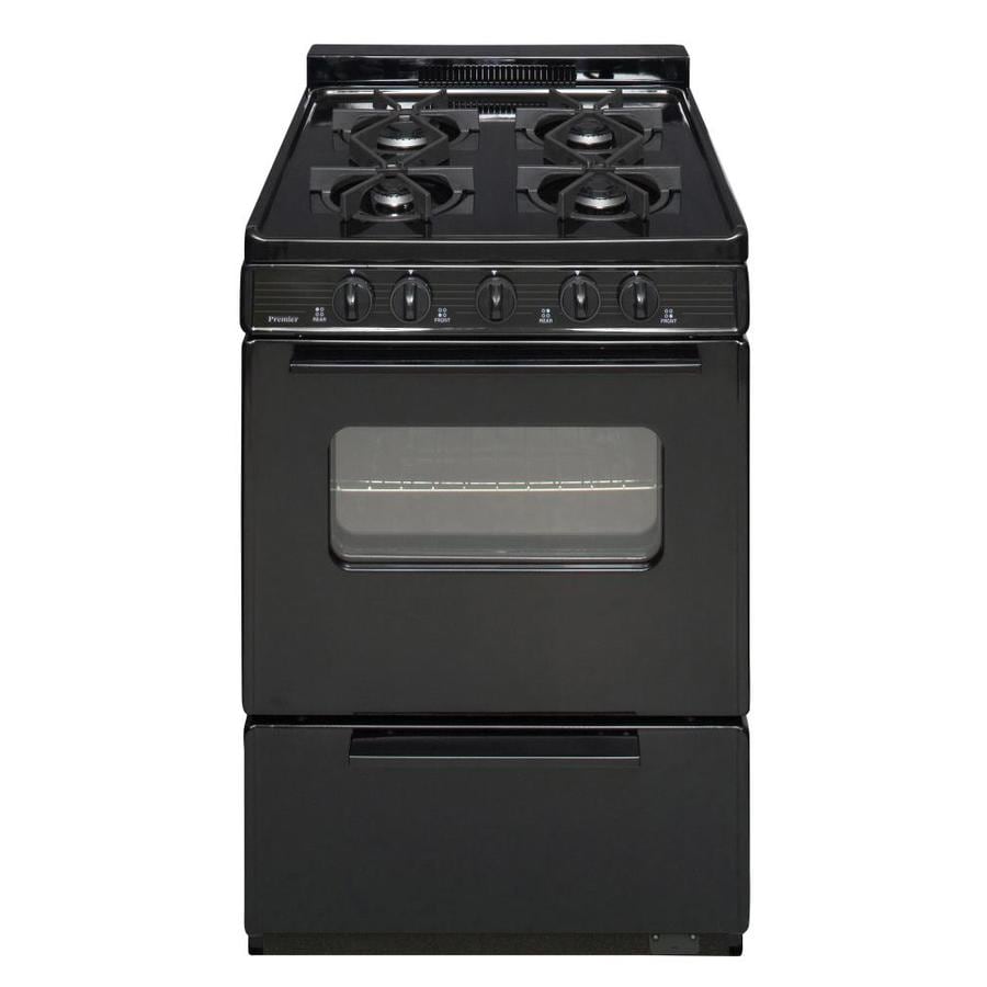 Premier Freestanding 2 9 Cu Ft Gas Range Black Common 24 Inch   717309026937 