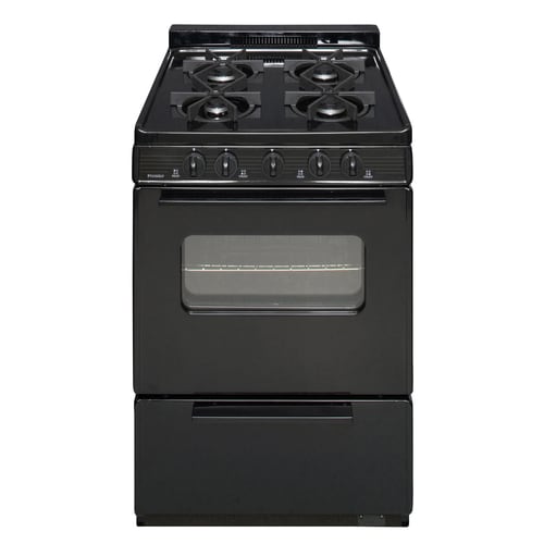 Premier 4 Burners 2.9-cu ft Freestanding Gas Range (Black) (Common: 24 ...