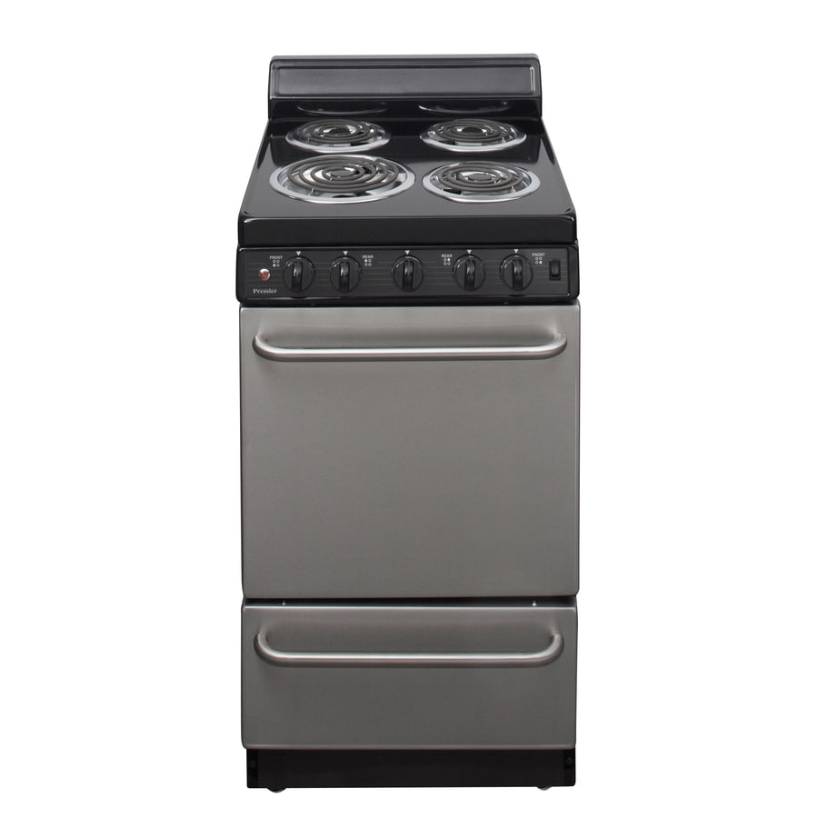 Shop Premier Freestanding 2 4 Cu Ft Electric Range Stainless Steel   717309614639 