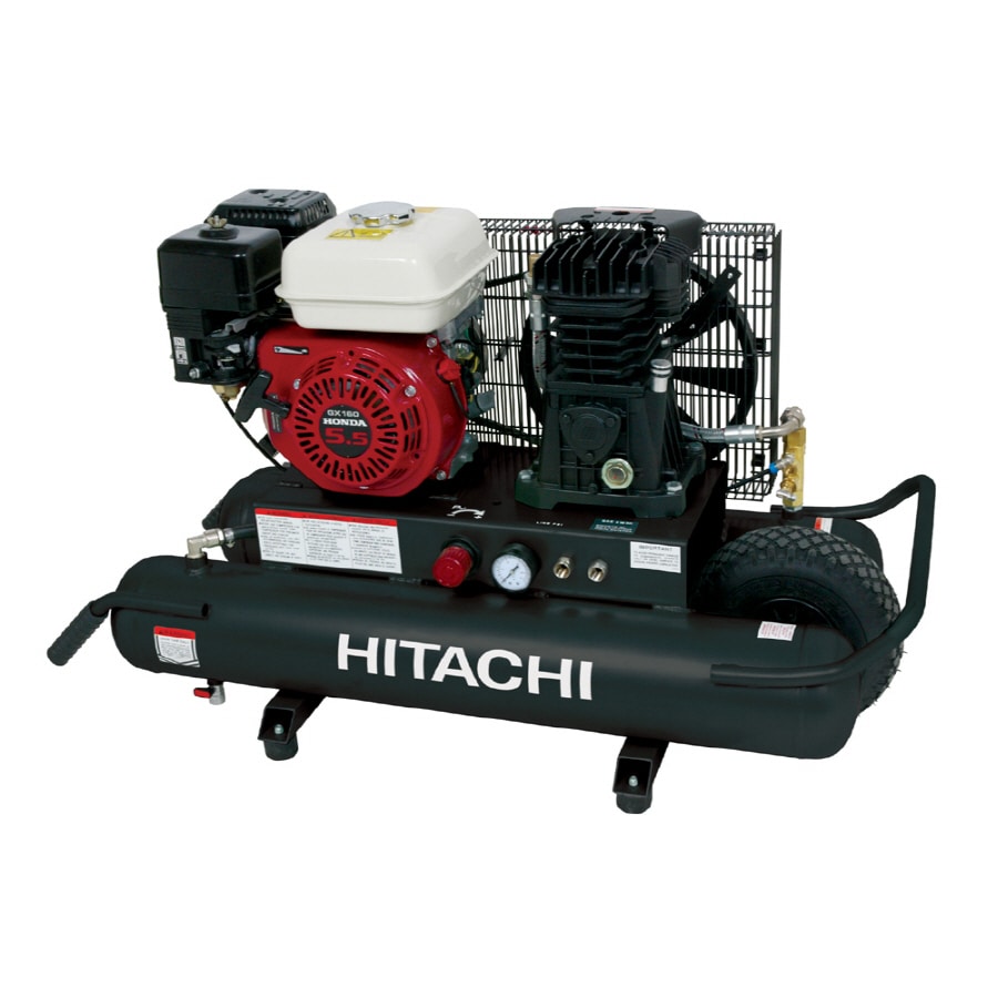Hitachi 8 Gallon Gas Horizontal Air Compressor At Lowes Hitachi 8 Gallon Gas Horizontal Air Compressor