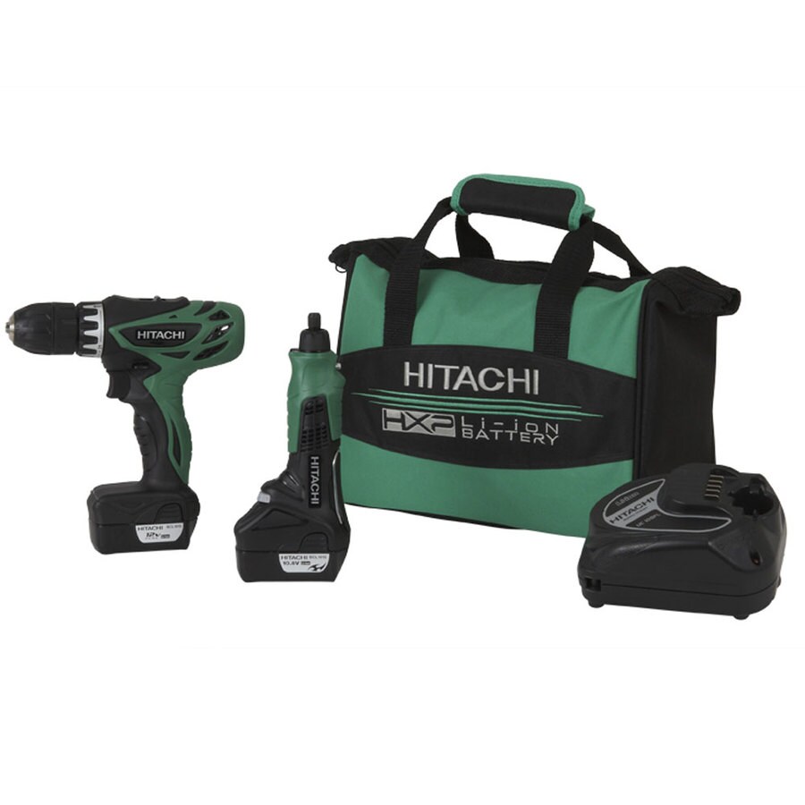 Hitachi KC10DKL 2-Tool Power Tool Combo Kit with Soft Case (2-Batteries Included and Charger Included)