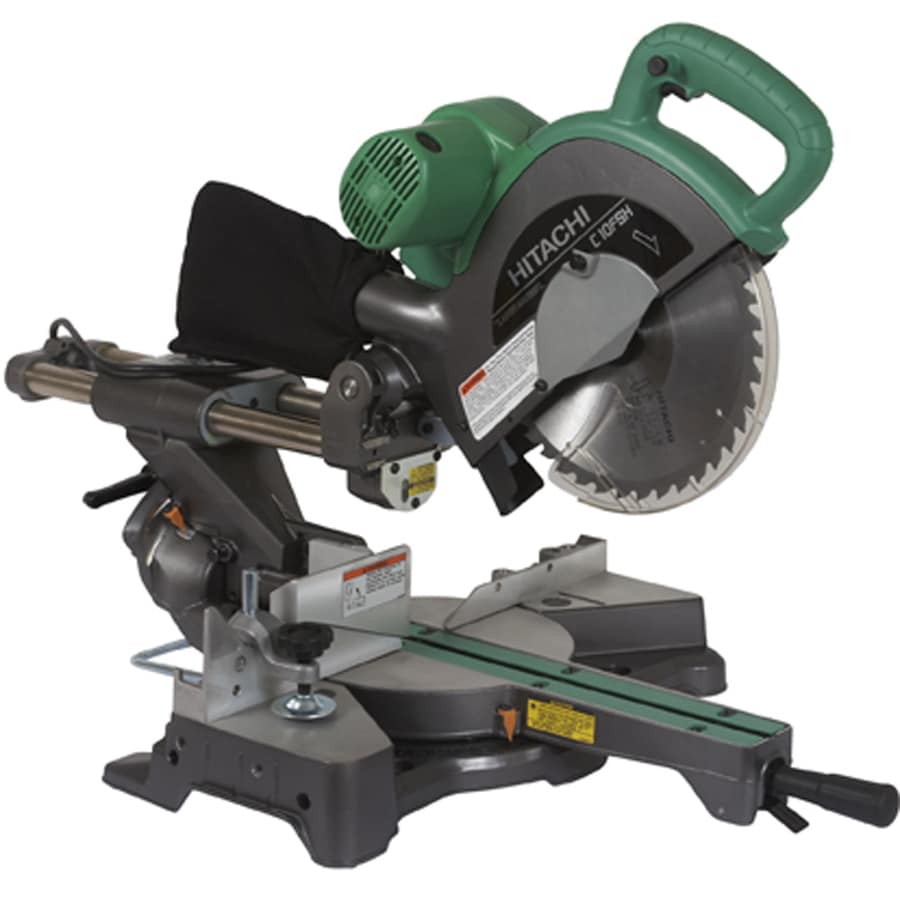 Hitachi C10FSHPS 10" Sliding Dual Compound Miter Saw with Laser Marker