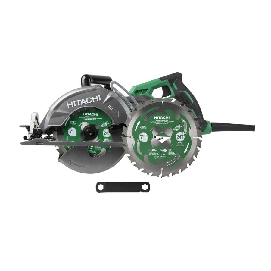 Hitachi 7-1/4-in 15-Amp Worm Drive Corded Circular Saw with Brake Magnesium Shoe