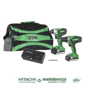 Hitachi 2-Tool 18-Volt Power Tool Combo Kit with Soft Case (Charger Included and 1-Battery Included)