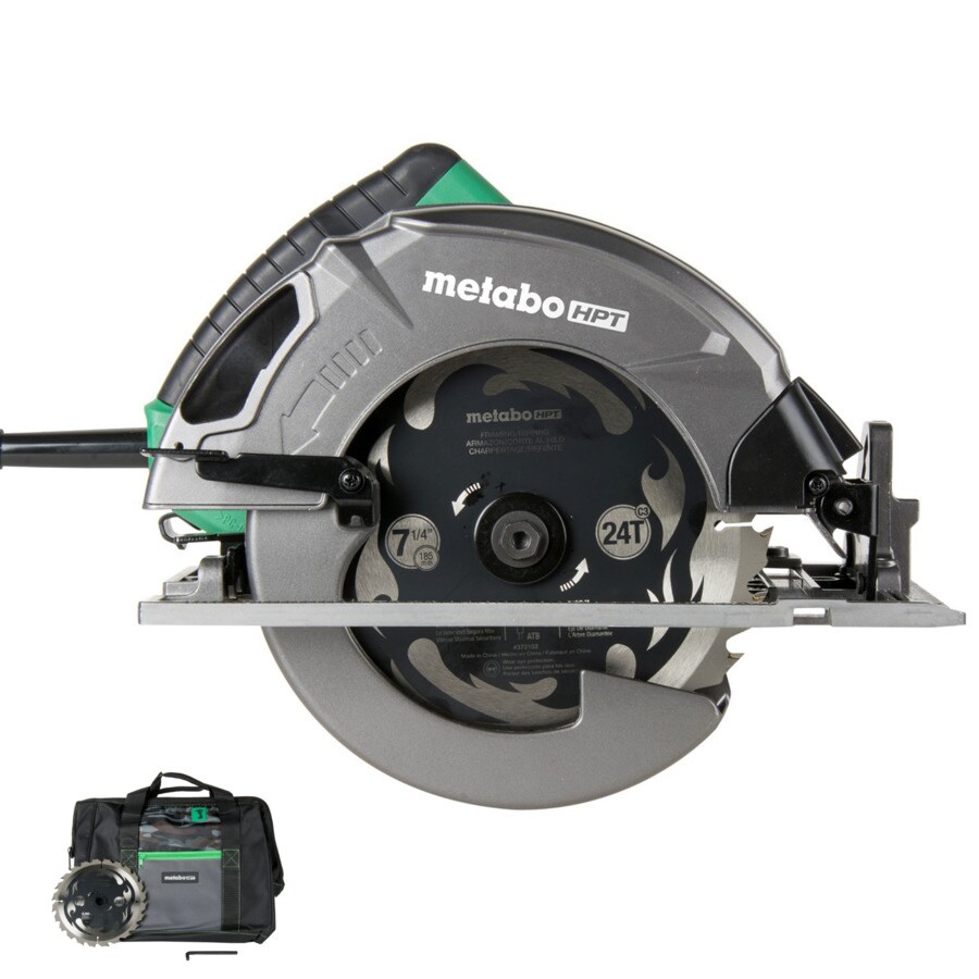 Metabo HPT 7-1/4-in 15-Amp Corded Circular Saw with Aluminum Shoe and Soft Case