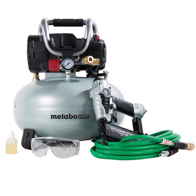Metabo HPT (was Hitachi Power Tools) 6-Gallon Single Stage Portable Electric Pancake Air Compressor with Accessories (1-Tool Included)