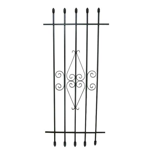 Grisham 24 In X 54 In Black Spear Point Window Security Bar At