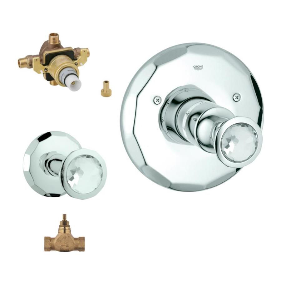 GROHE Chrome/Swarovski Crystal Knob Shower Handle at