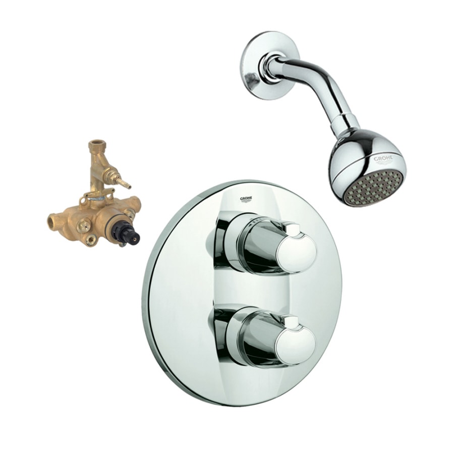 GROHE KS19256-34126R-000 Grotherm Starlight Chrome 2-Handle Shower Faucet with Single Function Showerhead