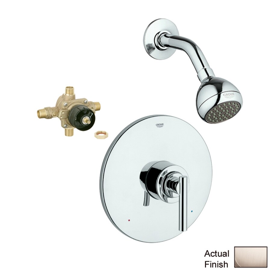 GROHE Atrio Brushed Nickel 1Handle Shower Faucet with Valve at