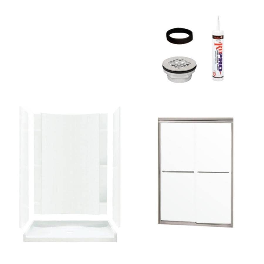 Sterling Accord White 4Piece Alcove Shower Kit 36in x 60in