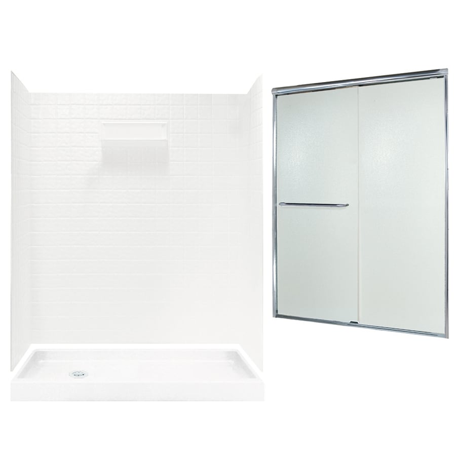 SWAN Veritek White 5Piece Alcove Shower Kit 32in x 60in