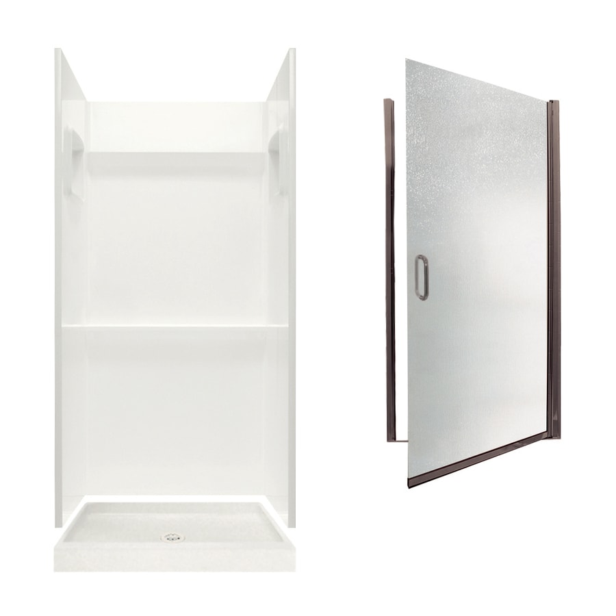 SWAN Veritek Bisque 3Piece 36in x 36in x 73in Alcove Shower Kit in the Alcove Shower Kits