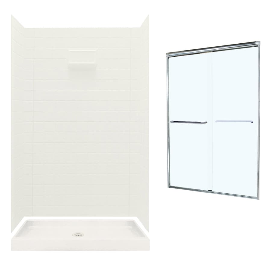 Swanstone Veritek Bisque Fiberglass/Plastic Wall and Floor 5Piece