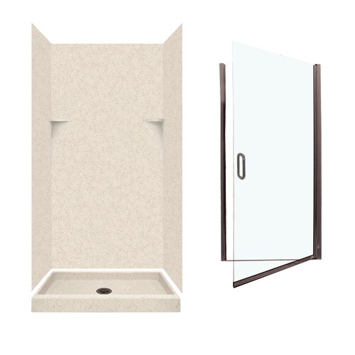 SWAN Tahiti Desert (Brown) 5-Piece Alcove Shower Kit ...