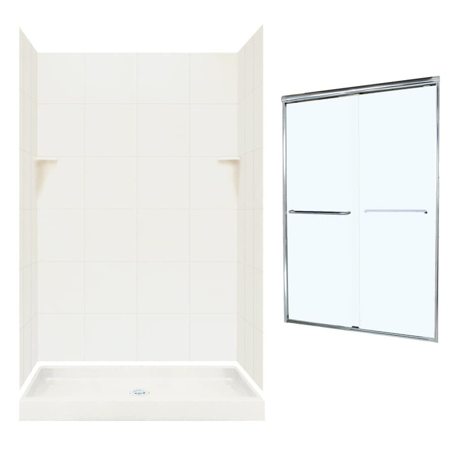 Swanstone Bisque Solid Surface Wall And Floor 5 Piece Alcove Swanstone Bisque Solid Surface Wall And Floor 5 Piece Alcove Shower Kit Common