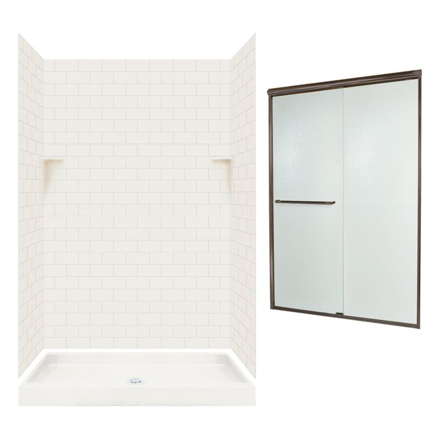 SWAN Bisque 5Piece Alcove Shower Kit 34in x 48in; Actual