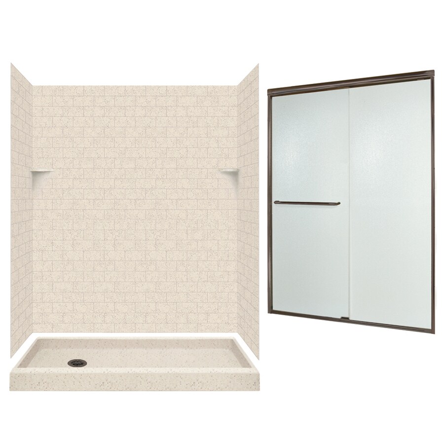 Swanstone Tahiti Desert Solid Surface Wall And Floor 5 Piece Swanstone Tahiti Desert Solid Surface Wall And Floor 5 Piece Alcove Shower Kit Common