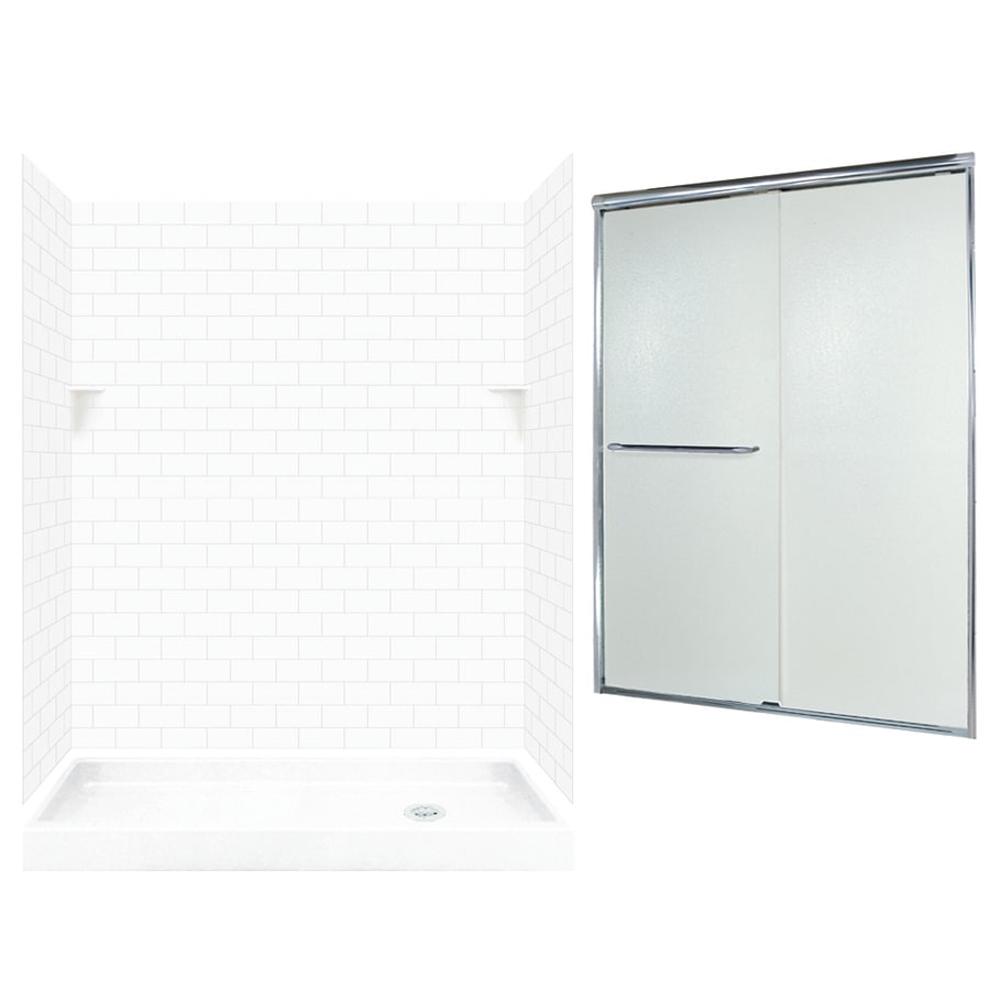 SWAN White 5-Piece Alcove Shower Kit (Common: 32-in x 60-in; Actual: 32-in x 60-in)