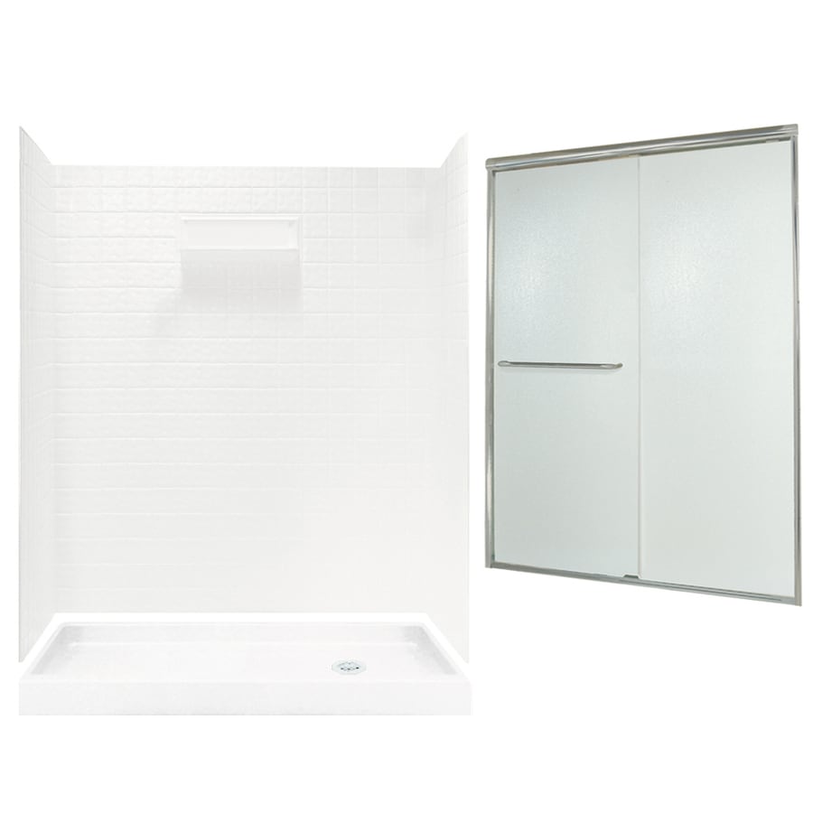 SWAN Veritek White 5-Piece Alcove Shower Kit (Common: 32-in x 60-in; Actual: 32-in x 60-in)