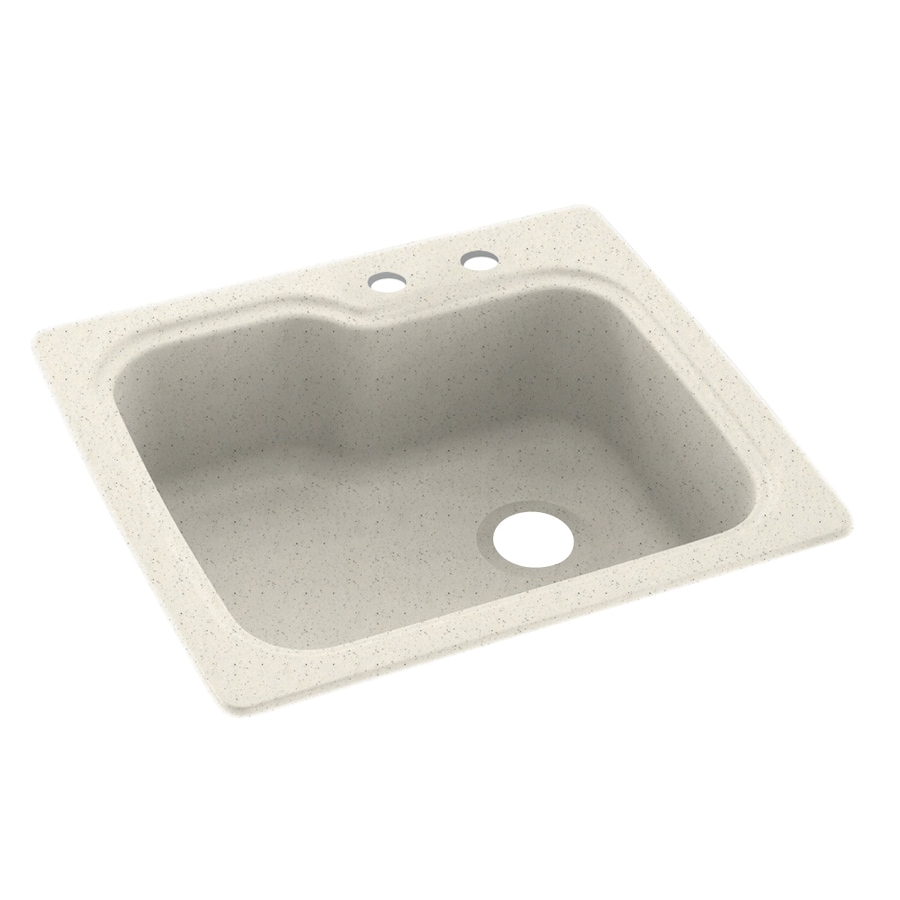 Swanstone 25-in x 22-in Tahiti Matrix Single Bowl Drop-In 2-Hole Residential Kitchen Sink