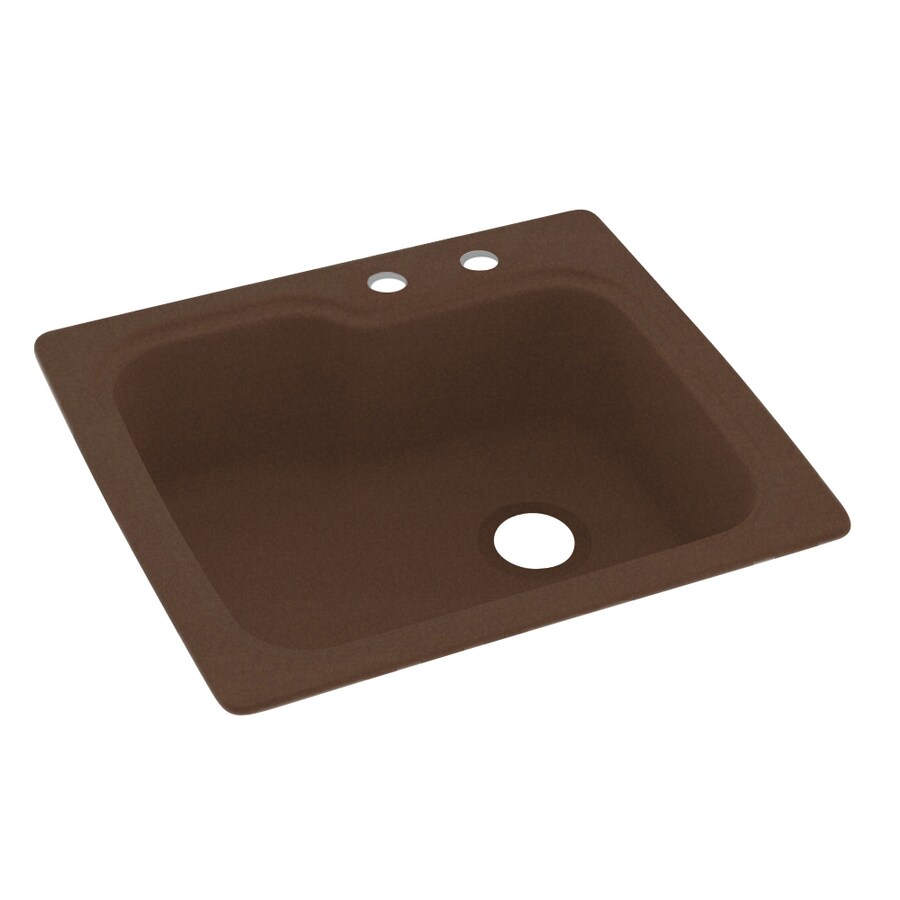 Swanstone SWAN SOS 25X22 SNK ACORN 2HL In The Kitchen Sinks Department   718426070490 