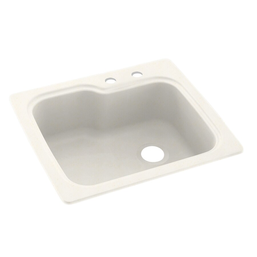 Swanstone 25 In X 22 In Baby S Breath Single Bowl Drop In 2 Hole
