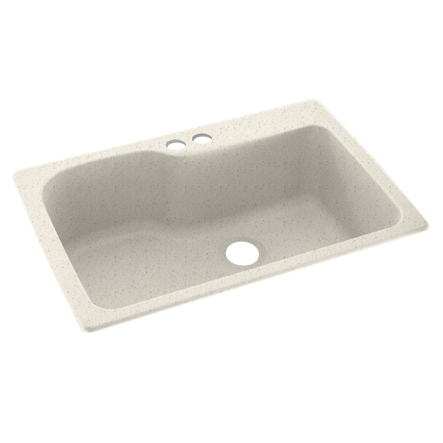 Swanstone 33-in x 22-in Tahiti Matrix Single Bowl Drop-In 2-Hole Residential Kitchen Sink